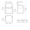 Sedia Wall Street Vondom dimensioni