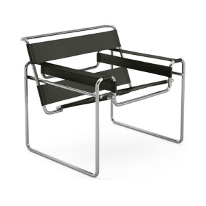 Knoll Breuer Wassily Poltrona Cuoio Nero
