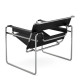 Knoll Breuer Wassily Poltrona Cuoio Nero vista