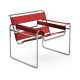 Knoll Breuer Wassily Poltrona Cuoio Spinneybeck vista Red