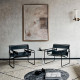 Knoll Breuer Wassily Poltrona Nero-Cuoio Spinneybeck ambientazione