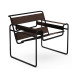 Knoll Breuer Wassily Poltrona Nero-Cuoio Spinneybeck vista Dark Brown