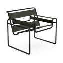 Knoll Breuer Wassily Poltrona Nero-Cuoio Spinneybeck vista Dark Green