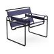 Knoll Breuer Wassily Poltrona Nero-Cuoio Spinneybeck vista Indigo