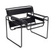 Knoll Breuer Wassily Poltrona Nero-Cuoio Spinneybeck vista Black