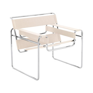 Knoll Breuer Wassily Poltrona Canvas Naturale