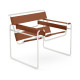 Knoll Breuer Wassily Poltrona Bianco-Cuoio Spinneybeck vista Cognac