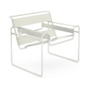 Knoll Breuer Wassily Poltrona Bianco-Cuoio Spinneybeck vista Cream