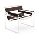 Knoll Breuer Wassily Poltrona Bianco-Cuoio Spinneybeck vista Brown