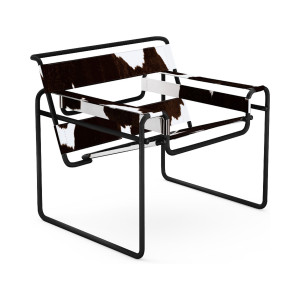 Knoll Breuer Wassily Poltrona Nera-Pelle Cavallino Spinneybeck