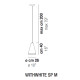 Withwhite SP M lampada a sospensione Vistosi dimensioni