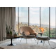 KNOLL Saarinen Poggiapiedi Womb Relax in Dacron cromato ambientazione