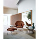 KNOLL Saarinen Poggiapiedi Womb Relax in Dacron cromato ambientazione