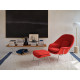 KNOLL Saarinen Poggiapiedi Womb Relax in Dacron cromato ambientazione
