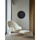 KNOLL Saarinen Poggiapiedi Womb Relax in Dacron cromato ambientazione