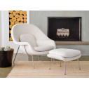 KNOLL Saarinen Poggiapiedi Womb Relax in Dacron cromato ambientazione
