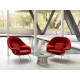 Knoll Saarinen Poltrona Womb Relax in Dacron con struttura cromata ambientazione