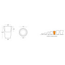 X-Pot vaso H 83 Slide Design D 72 H 107