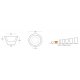 X-Pot vaso H 50 Slide Design dimensioni