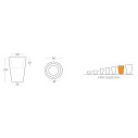 X-Pot vaso H 83 Slide Design D 85 H 120