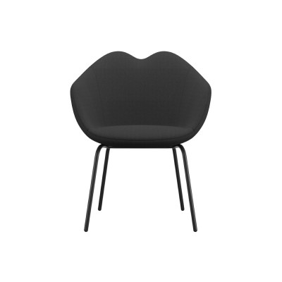 XOXO Sedia tessuto 4 gambe grigio scuro