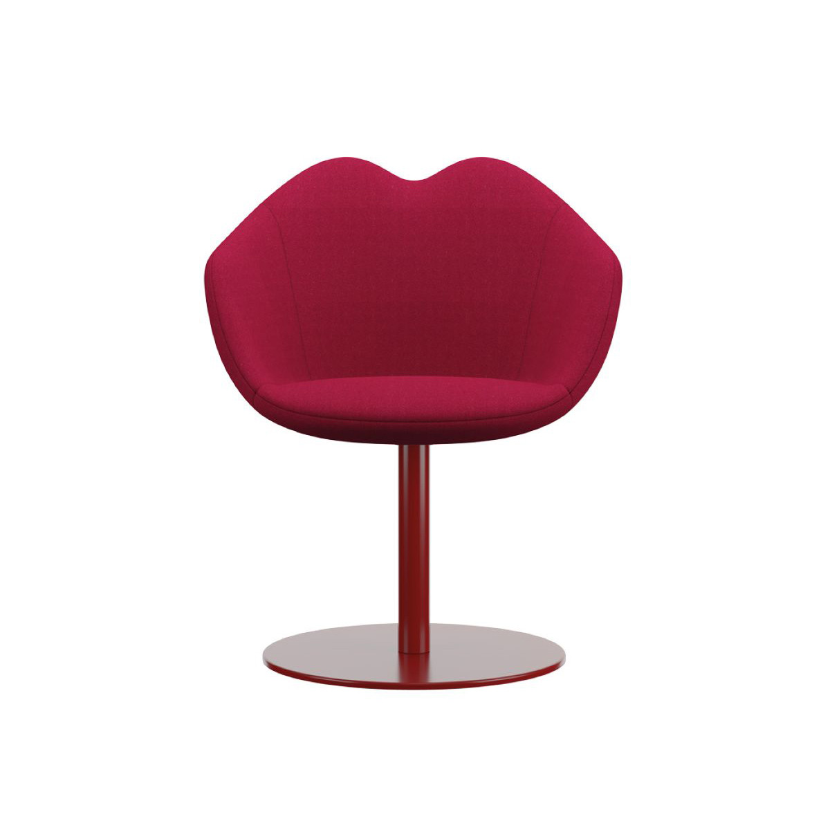 XOXO Sedia tessuto base rotonda rossa