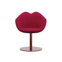 XOXO Sedia tessuto base rotonda rossa Qeeboo vista