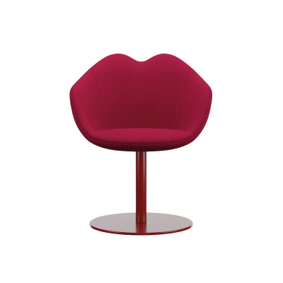 XOXO Sedia tessuto base rotonda rossa