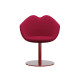 XOXO Sedia tessuto base rotonda rossa Qeeboo vista
