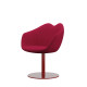 XOXO Sedia tessuto base rotonda rossa Qeeboo vista