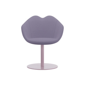 XOXO Sedia tessuto base rotonda rosa