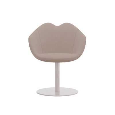 XOXO Sedia tessuto base rotonda bianca