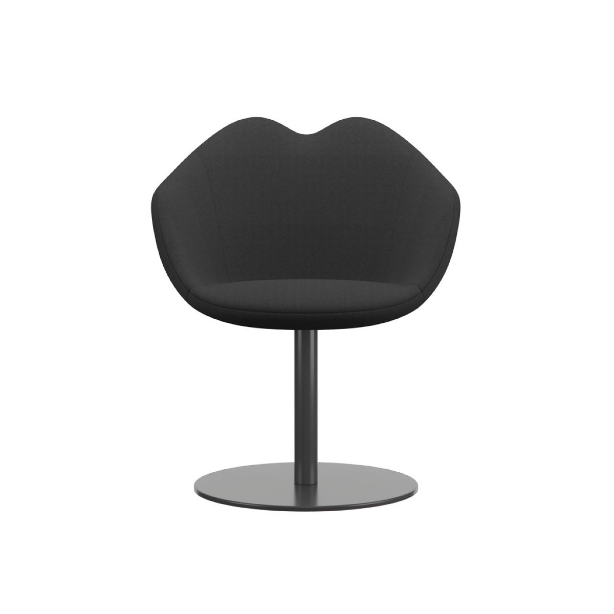 XOXO Sedia tessuto base rotonda grigio scuro
