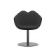 XOXO Sedia tessuto base rotonda grigio scuro Qeeboo 