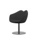 XOXO Sedia tessuto base rotonda grigio scuro Qeeboo vista