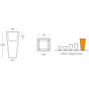 Y-Pot vaso H 150 Slide Design dimensioni