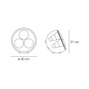 Artemide Yang LED lampada da terra-tavolo dimensioni