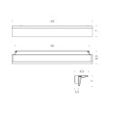 Zena 60 lampada da parete Nemo Lighting dimensioni