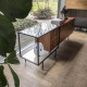 Zoom Credenza in piuma di Mogano ambientazione