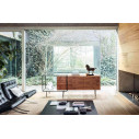 Zoom Credenza in piuma di Mogano ambientazione